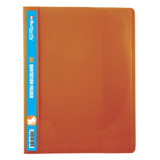 Butterfly A4 Quotation Folders 180 Micron Orange Pack Of 5