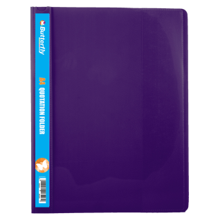 Butterfly A4 Quotation Folders 180 Micron Violet Pack of 5