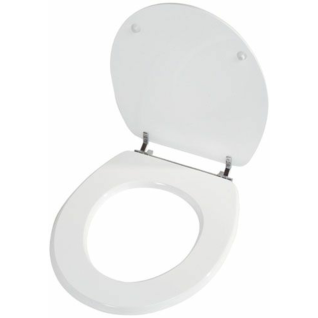 Wildberry 18 Inch Deluxe White Mdf Toilet Seat