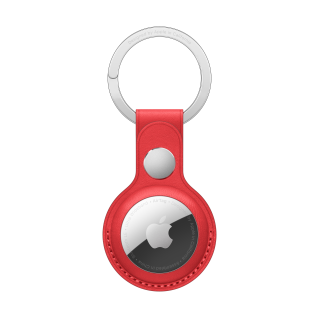 Apple AirTag Leather Key Ring (PRODUCT)RED
