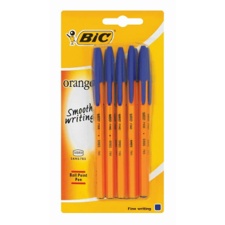 BIC Orange Fine Ballpoint Pens Blue Pack Of Of 10
