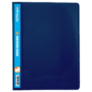 Butterfly A4 Quotation Folders 180 Micron Blue Pack Of 5