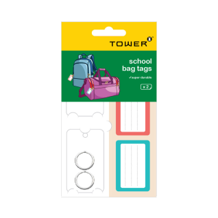 TOWER School Labels Super Durable Bag Tags