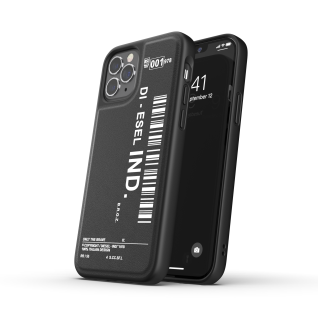 Diesel Apple iPhone 12 12 Pro Graphic Case Barcode Black White