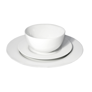 Eetrite 12pc White Porcelain Dinner Set