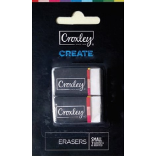 CROXLEY Eraser 3.5x2x1cm Card Of 2