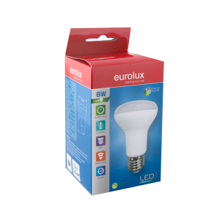 Eurolux LED R63 Reflector Lamp E27 8w Cool White