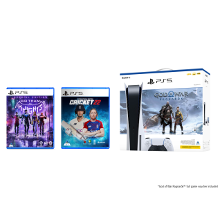 PS5 Disc Edition - GOW Ragnarok, Cricket 22 & Gotham Knights