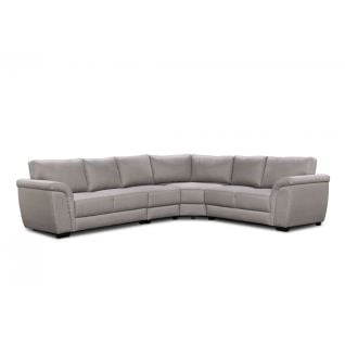 Lexi 4 Piece Corner Lounge Suite in Fabric , Grey 