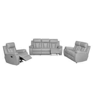 Sicily 3 Piece 3 Action Lounge Suite in Fabric, Taupe