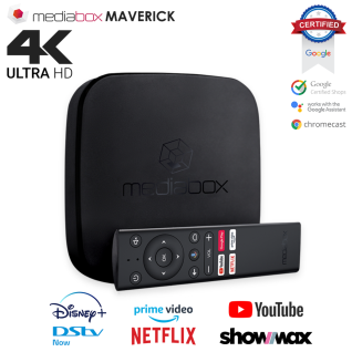 Mediabox Maverick 4K Andriod TV Box - Netflix Certified | Disney+ & more