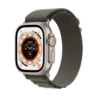 Apple Watch Ultra GPS + Cellular 49mm Titanium Case Green Alpine Loop S