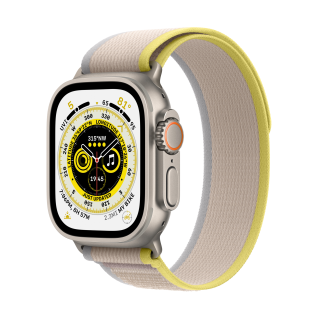 Apple Watch Ultra GPS + Cell 49mm Titanium Case Yellow/Beige Trail Loop S/M