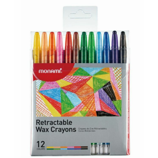Monami Retractable Crayons 12S