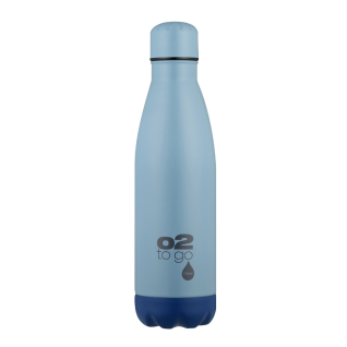 O2 Stainless Steel Single Wall Bottle - Blue