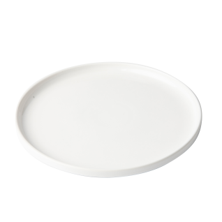 Omada Stackable White Dinner Plate - Set of 4