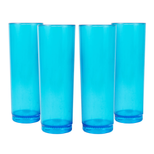 Lumoss Zombie Glass 360ml - Set of 4 - Clear Turquoise