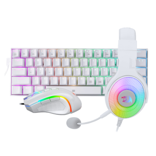 Redragon 3IN1 RGB Mouse | Headset | Keyboard Combo – White