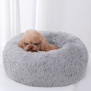 Rex Plush Pet Bed 100cm Grey