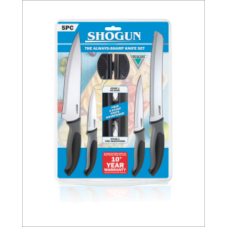 Shogun 5 piece Kitchen Knife Sharpener Set