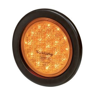 ACA Auto 19 Square LED Round Light With  Gasket - AMBER