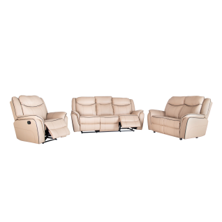 Trent 3 Piece 3 Action Leather Lounge Suite