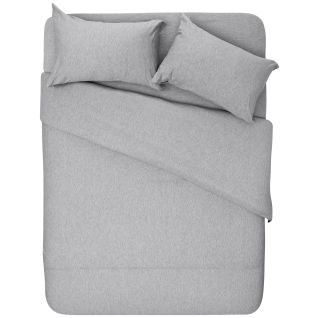 The T-Shirt Bed Duvet Cover Set Soft Grey