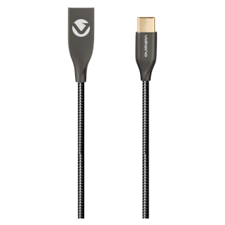 Volkano Iron Type-C 1.2m Charge and Data Cable Black