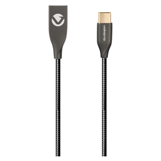 Volkano Iron Type-C 1.2m Charge and Data Cable Black