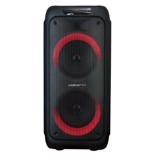 Volkano Helios Series Dual 8 Inch Party Speaker With Mic And Light Effects