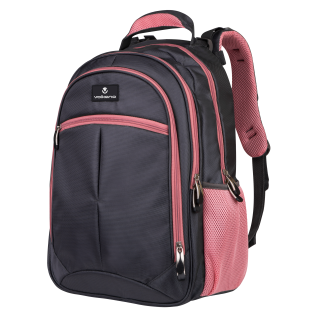 Volkano Orthopaedic Backpack Dark Grey Pink