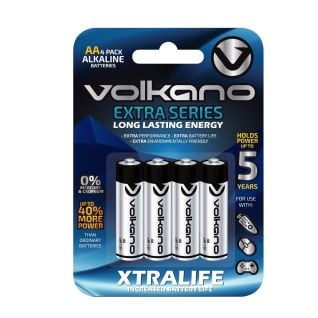 Volkano Extra Series Alkaline Batteries AA - Pack of 4
