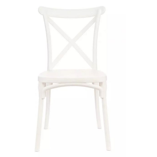 Fine Living Cross Back Dining Chair White