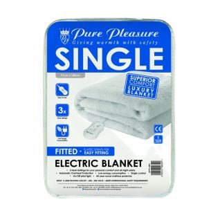 PurePleasure Single Sherpa Fitted Electric Blanket